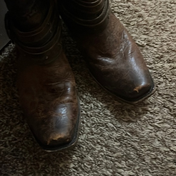 Corral Boots with Silver stud & Lattice details, full zip - Picture 4 of 11